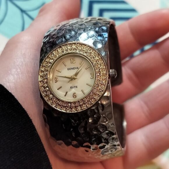 Geneva Elite Black and Silver Watch Bracelet main image 11